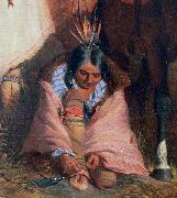 Charles Deas A Group of Sioux, detail oil